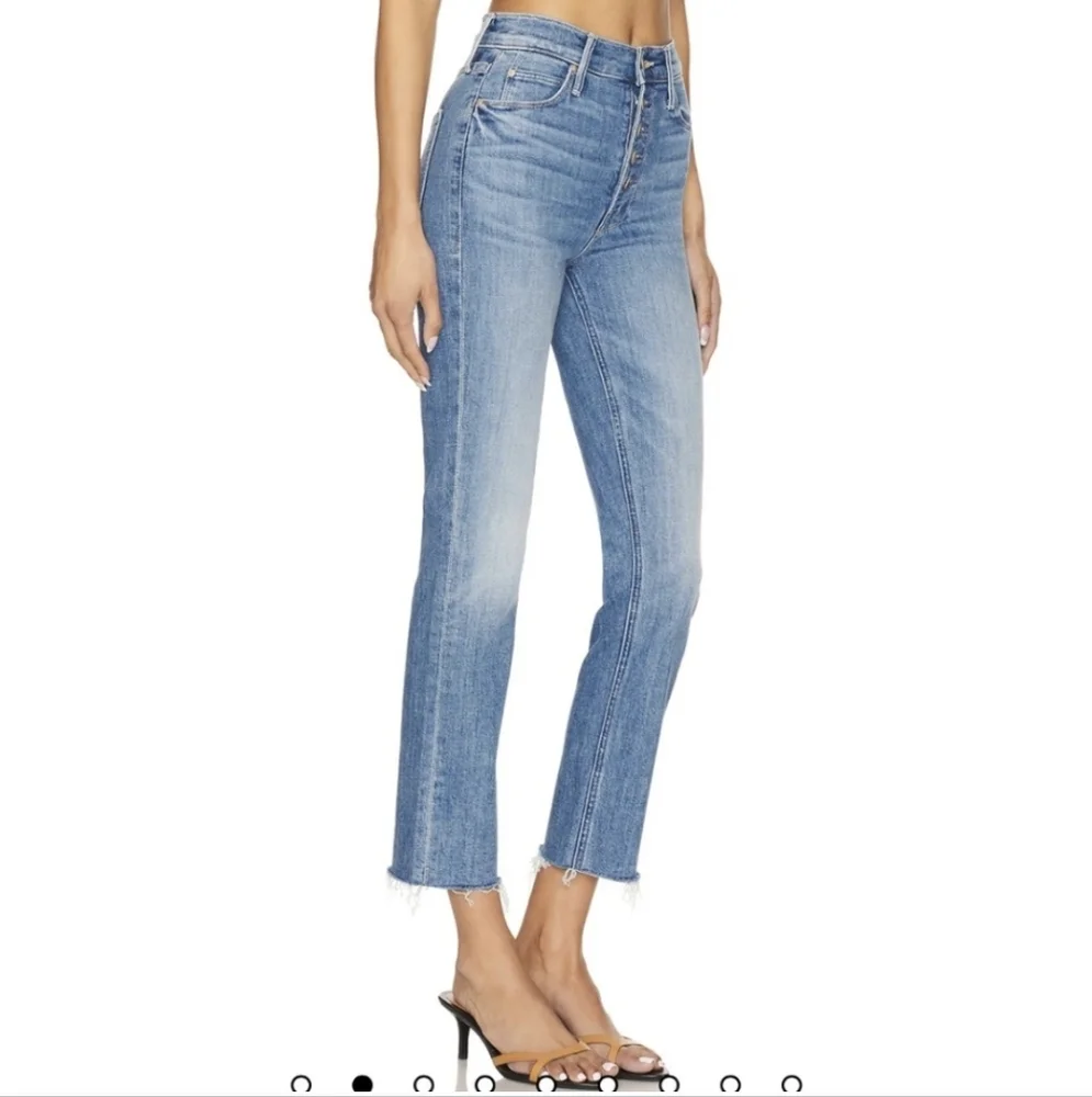 Mother The Pixie Dazzler Ankle Fray In Boogie Down Cotton Stretch Jeans(27) - Picture 5 of 13
